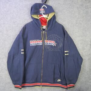Vintage USA Basketball Dream Team Jacket Mens XXL Blue NBA Basketball Nike 90s